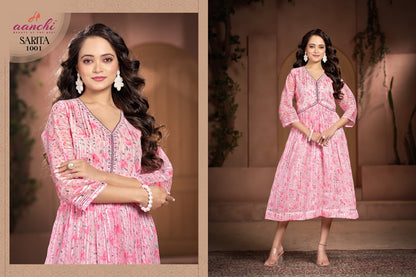 Sarita Aanchi Georgette One Piece Wholesale Price