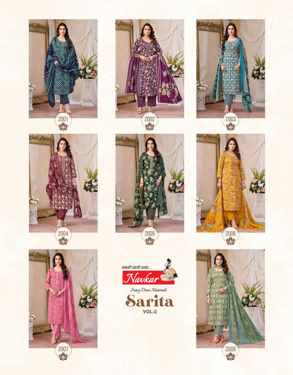 Sarita Vol 2 Navkar Cotton Readymade Pant Style Suits Manufacturer Ahmedabad