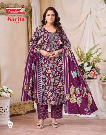 Sarita Vol 2 Navkar Cotton Readymade Pant Style Suits Manufacturer Ahmedabad