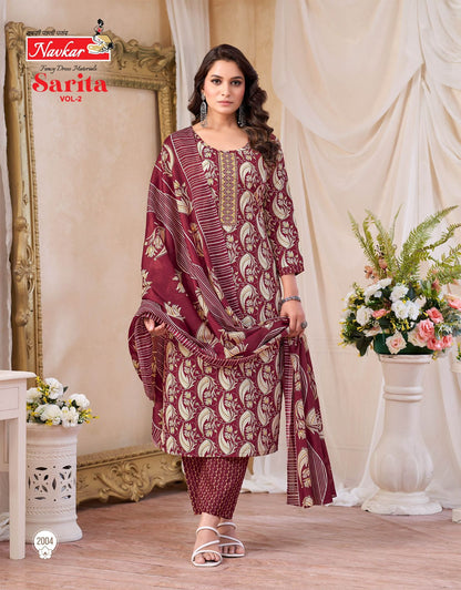 Sarita Vol 2 Navkar Cotton Readymade Pant Style Suits Manufacturer Ahmedabad