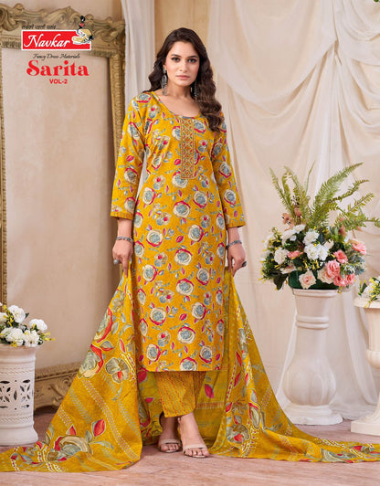Sarita Vol 2 Navkar Cotton Readymade Pant Style Suits Manufacturer Ahmedabad