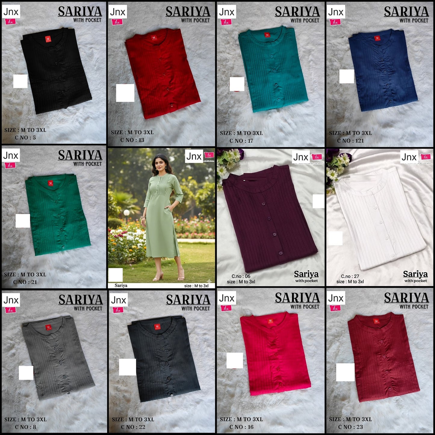 Sariya 2706 Jnx Rayon Kurti With Pocket Wholesale Price