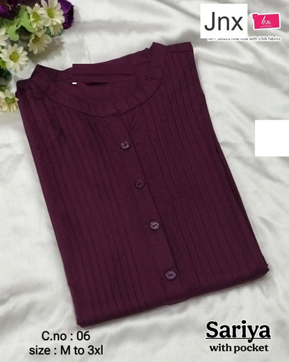 Sariya 2706 Jnx Rayon Kurti With Pocket Wholesale Price