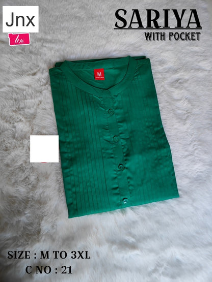 Sariya 2706 Jnx Rayon Kurti With Pocket Wholesale Price