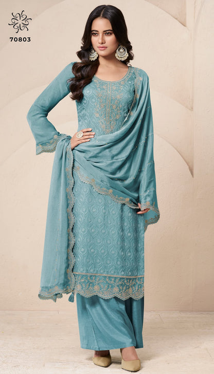 Saroj 2 Kuleesh Vinay Fashion Llp Organza Pant Style Suits Wholesaler Ahmedabad