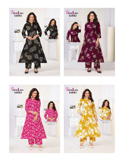 Saroj Dveeja Fashion Reyon Co Ord Set Manufacturer India