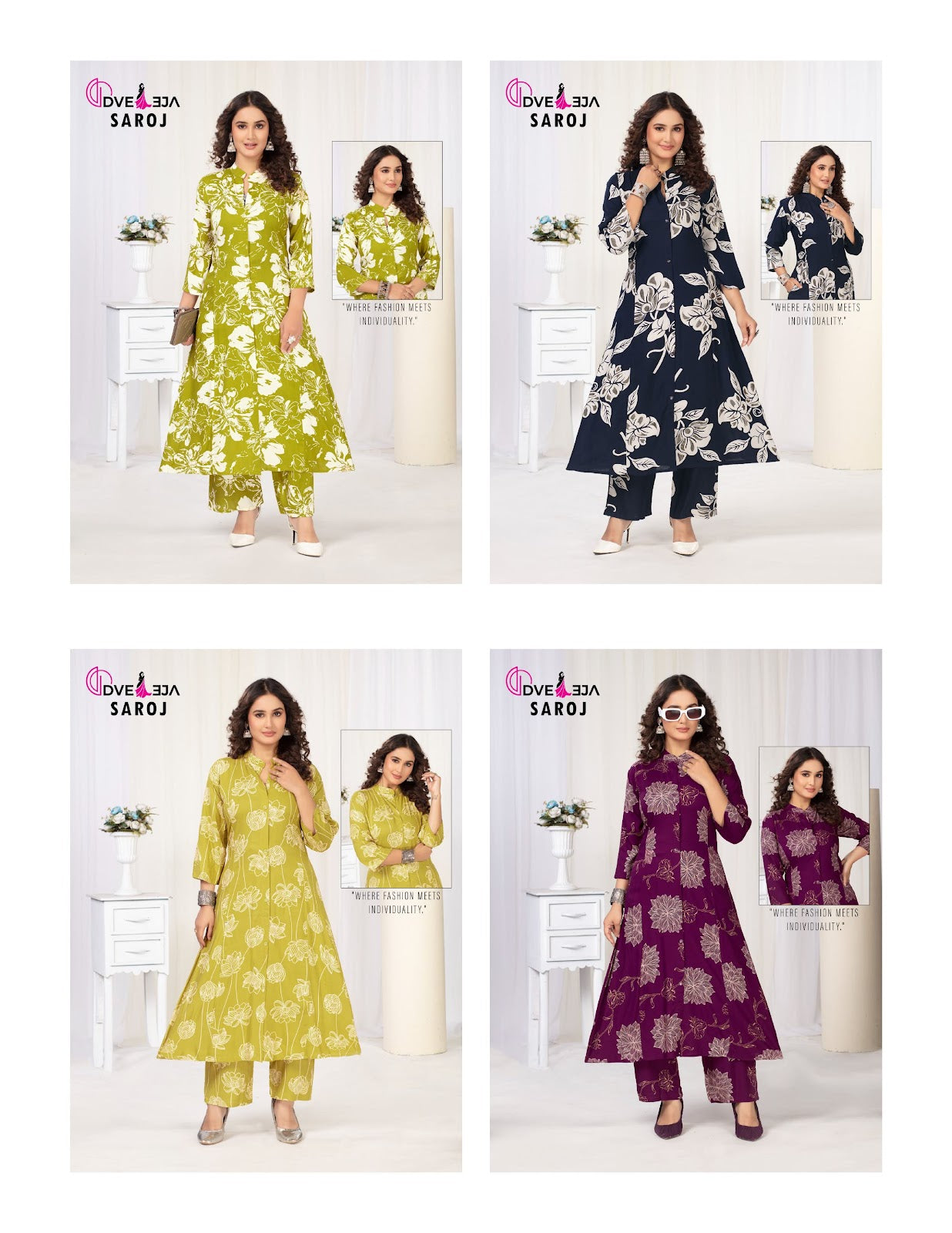 Saroj Dveeja Fashion Reyon Co Ord Set Manufacturer India