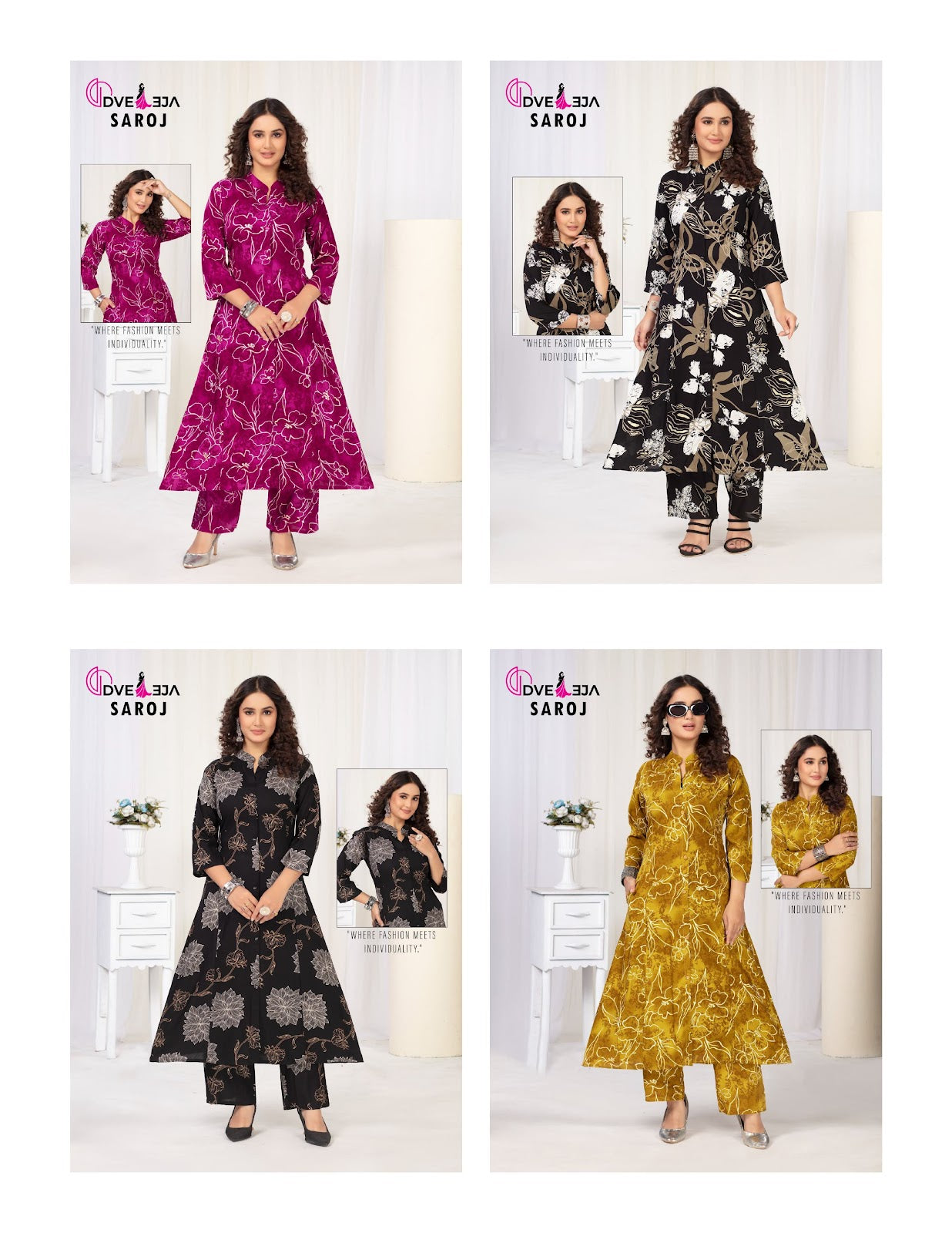 Saroj Dveeja Fashion Reyon Co Ord Set Manufacturer India