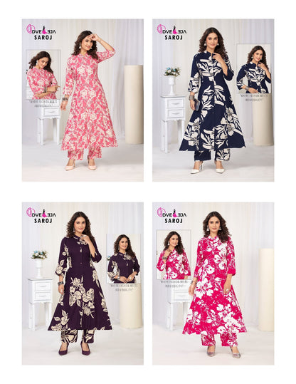 Saroj Dveeja Fashion Reyon Co Ord Set Manufacturer India