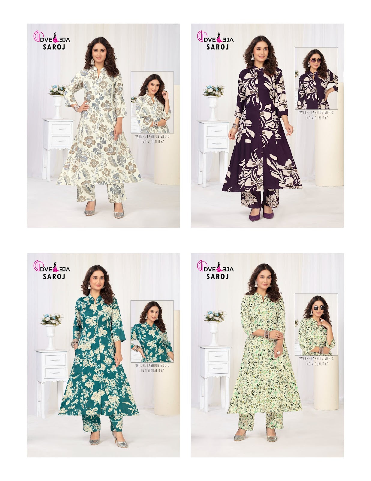 Saroj Dveeja Fashion Reyon Co Ord Set Manufacturer India