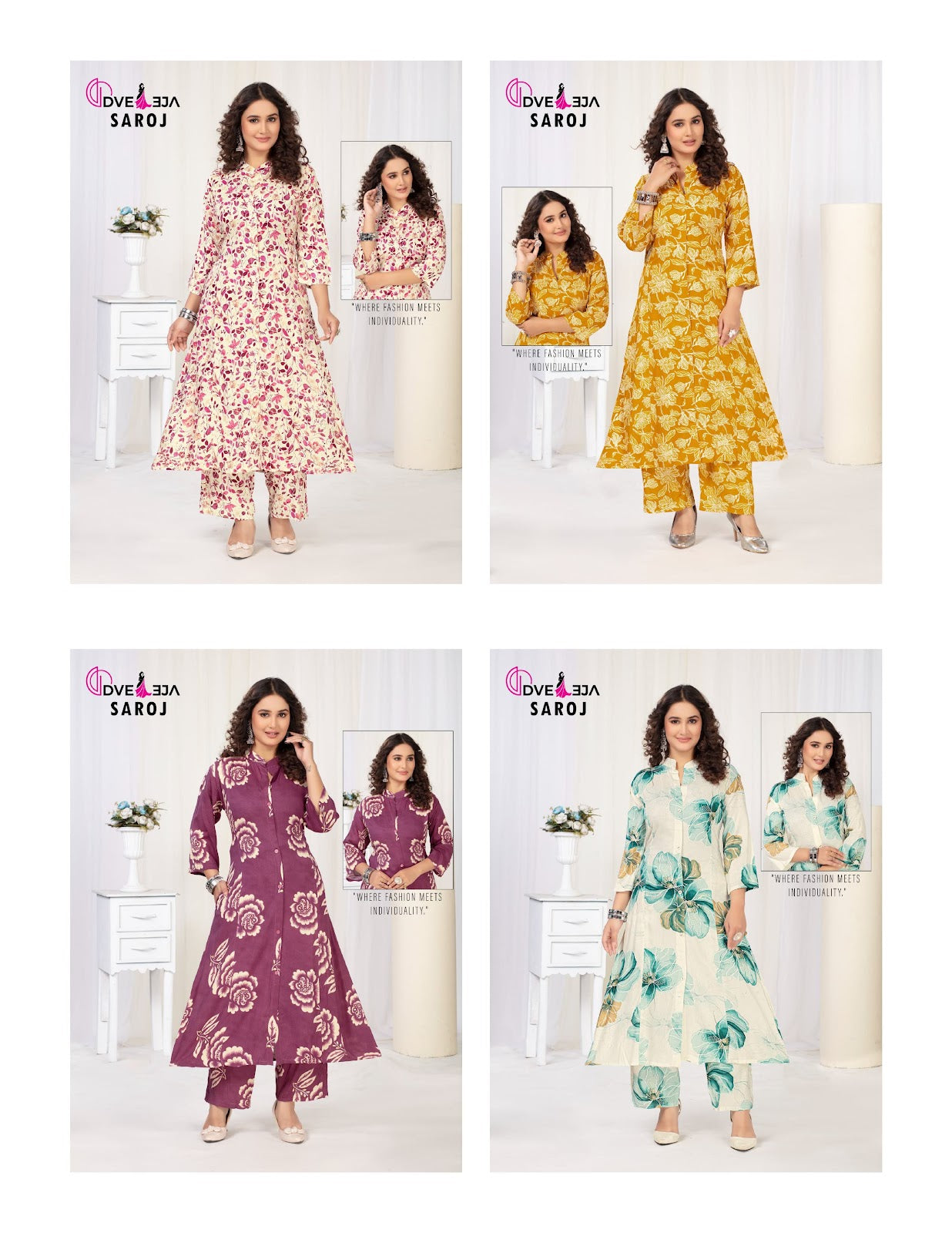 Saroj Dveeja Fashion Reyon Co Ord Set Manufacturer India