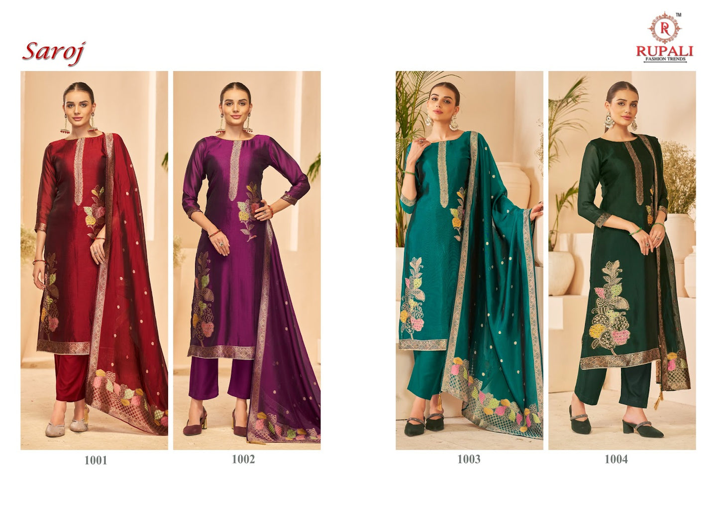 Saroj Rupali Premium Viscose Pant Style Suits Wholesaler Ahmedabad