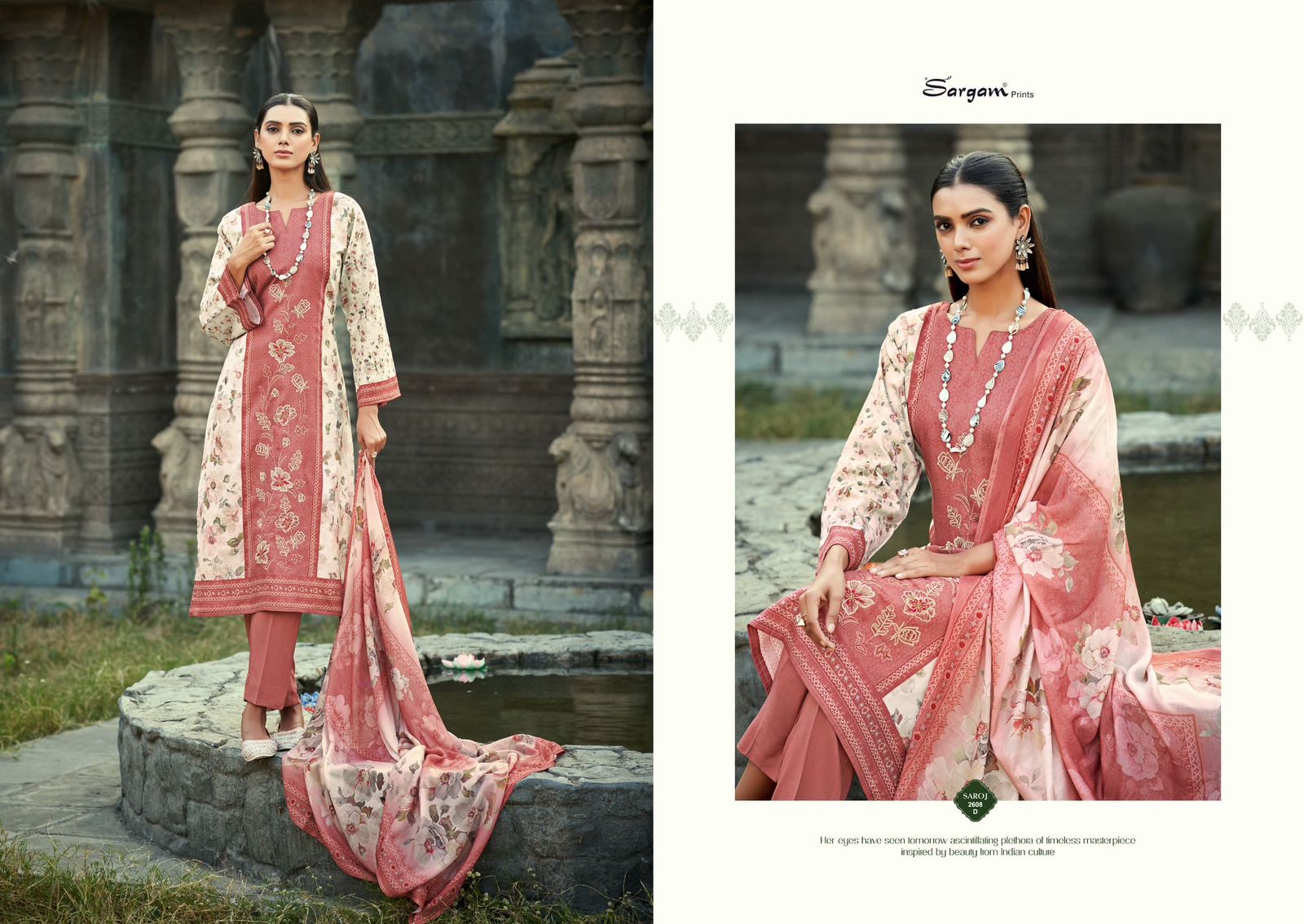 Saroj Sargam Prints Pure Jam Pant Style Suits Supplier