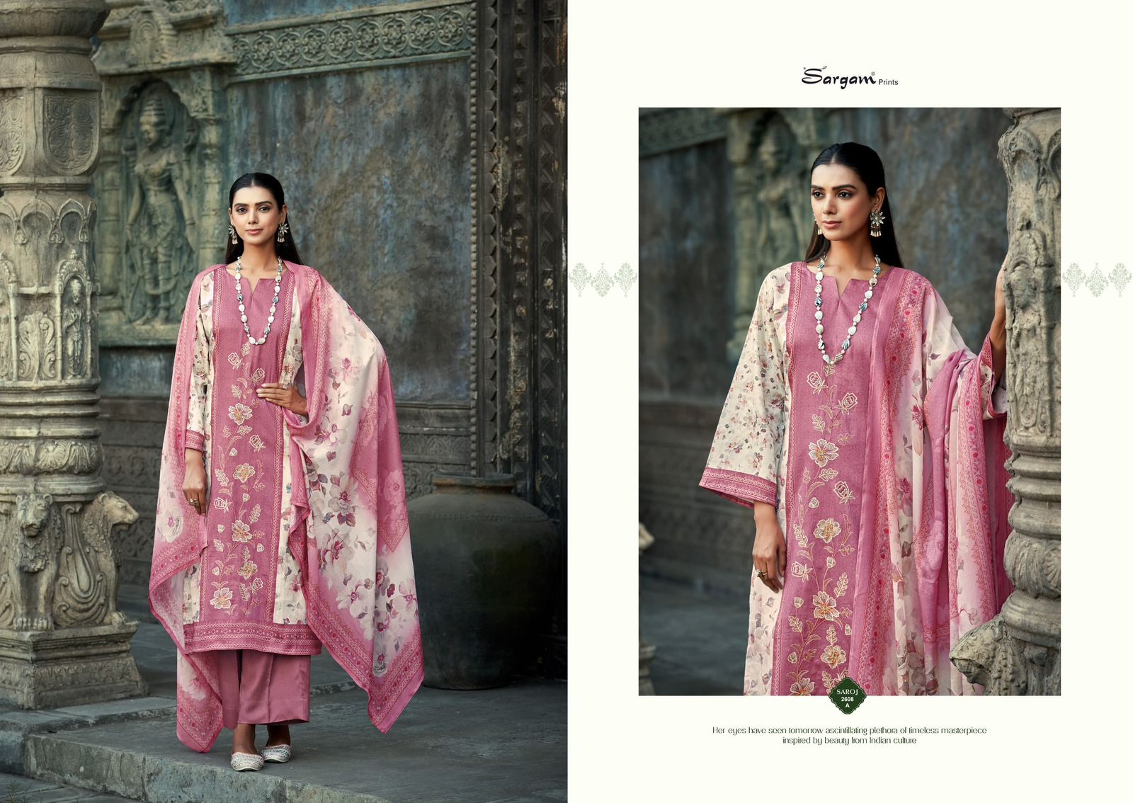 Saroj Sargam Prints Pure Jam Pant Style Suits Supplier