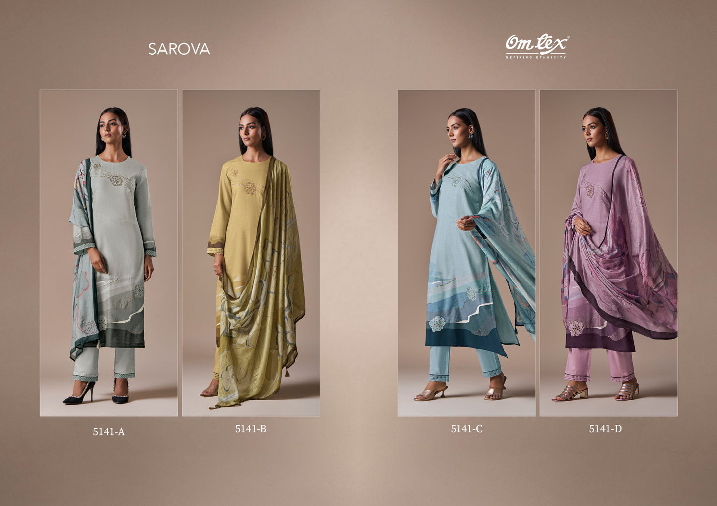 Sarova Omtex Linen Cotton Pant Style Suits