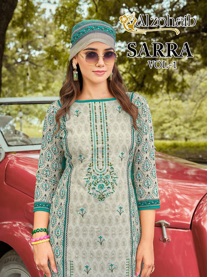 Sarra Vol 1-1080B-1083B Al Zohaib Pure Cotton Pakistani Salwar Suits Wholesaler Gujarat
