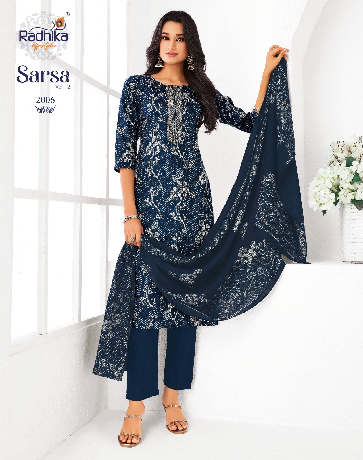 Sarsa Vol 2 Radhika Lifestyle Readymade Pant Style Suits Supplier India