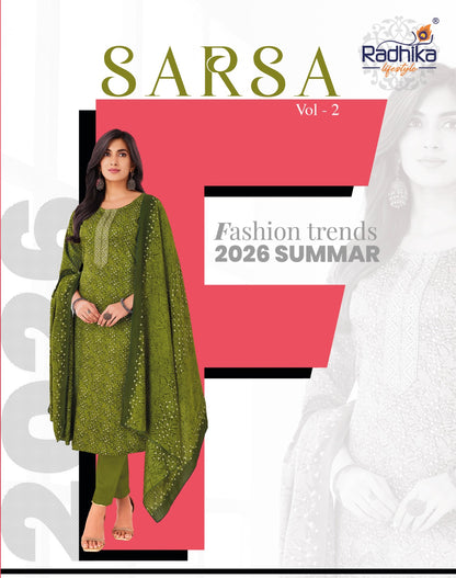 Sarsa Vol 2 Radhika Lifestyle Readymade Pant Style Suits Supplier India