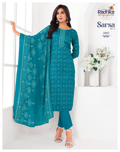 Sarsa Vol 2 Radhika Lifestyle Readymade Pant Style Suits Supplier India