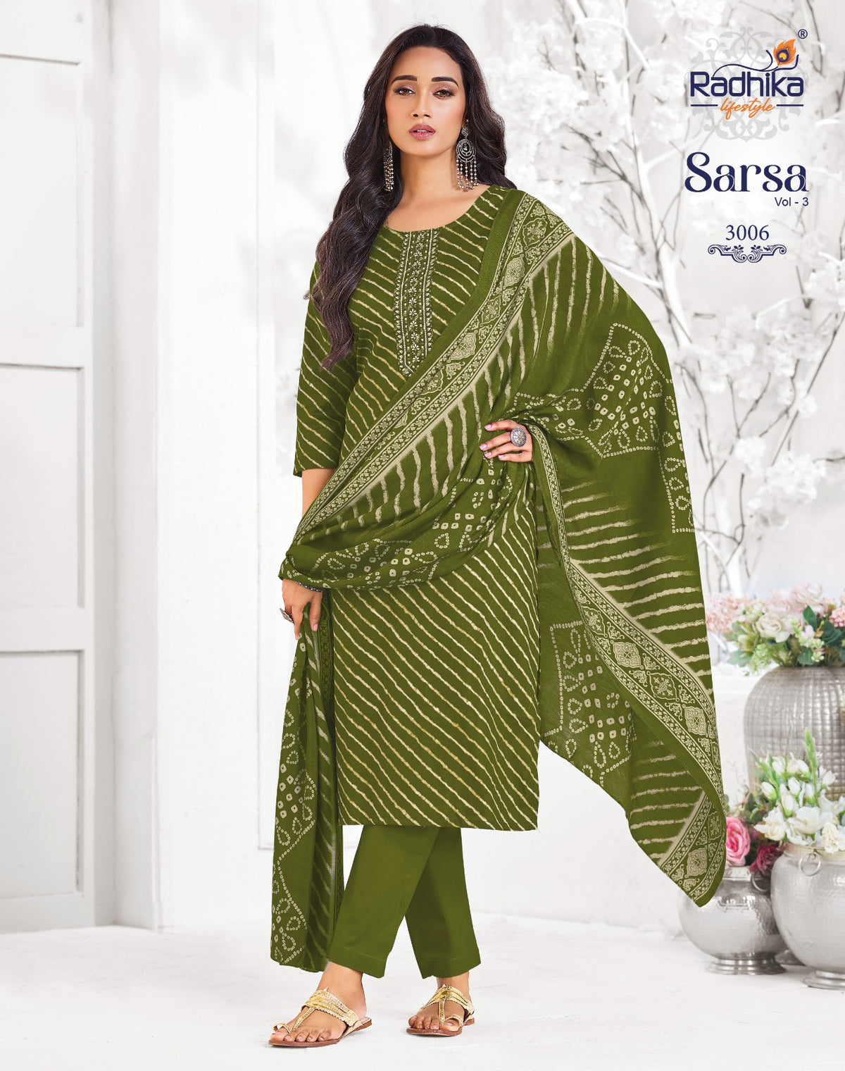 Sarsa Vol 3 Radhika Lifestyle Jam Satin Readymade Pant Style Suits Wholesale Price