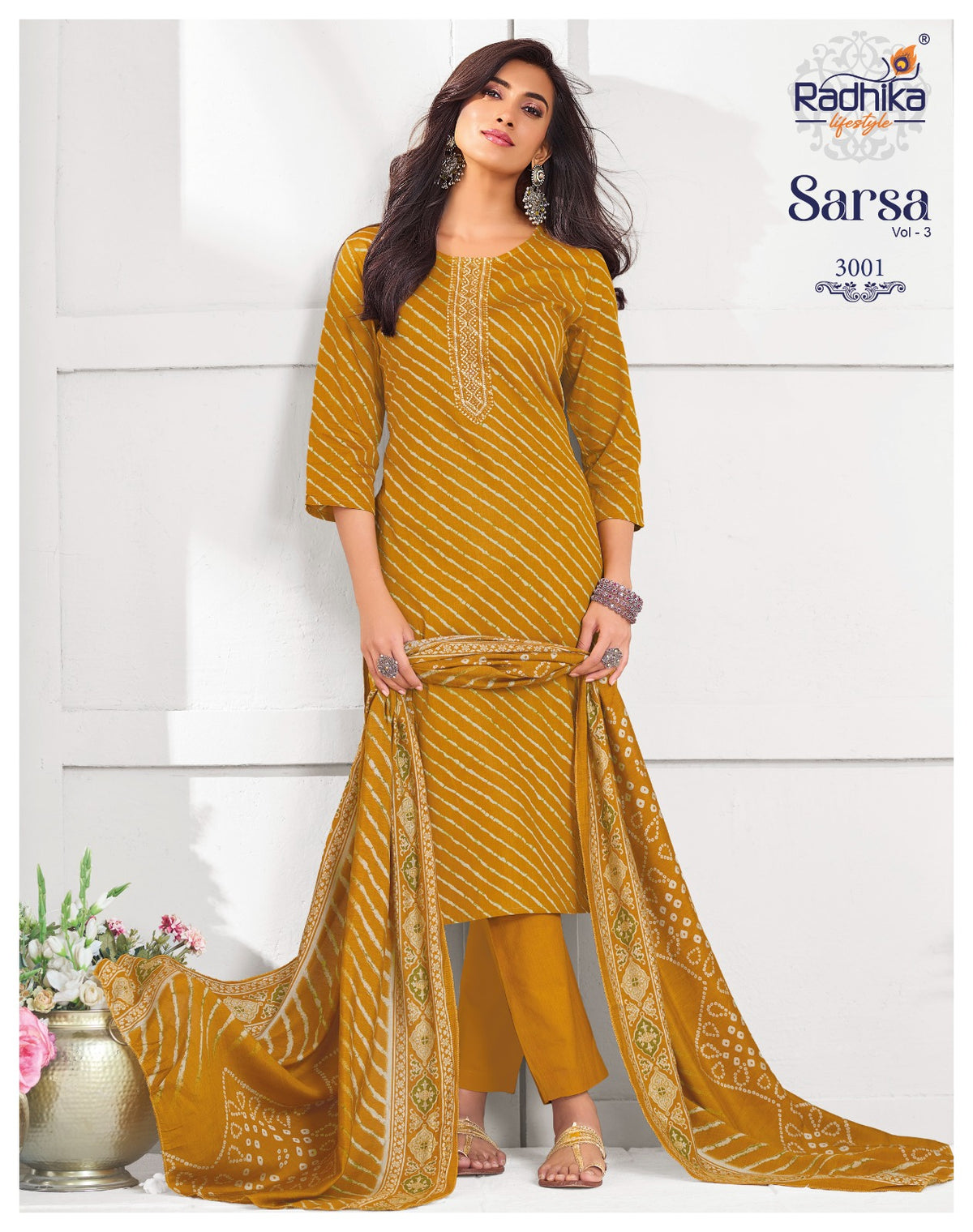 Sarsa Vol 3 Radhika Lifestyle Jam Satin Readymade Pant Style Suits Wholesale Price