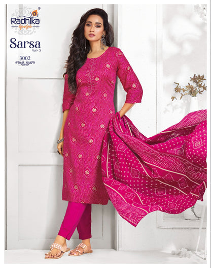 Sarsa Vol 3 Radhika Lifestyle Jam Satin Readymade Pant Style Suits Wholesale Price