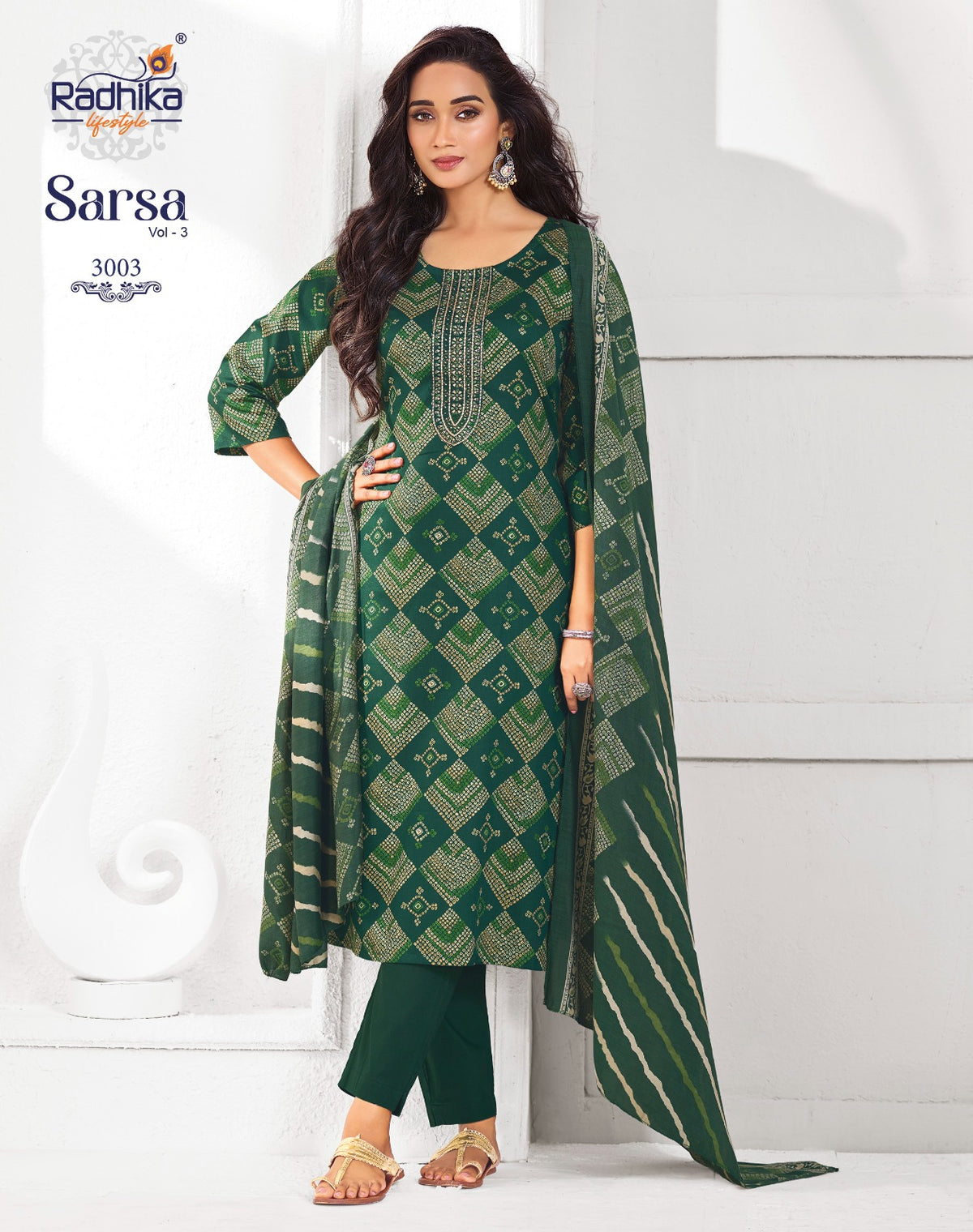 Sarsa Vol 3 Radhika Lifestyle Jam Satin Readymade Pant Style Suits Wholesale Price