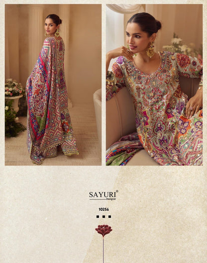 Sarthi Sayuri Crape Silk Readymade Plazzo Style Suits Manufacturer Gujarat