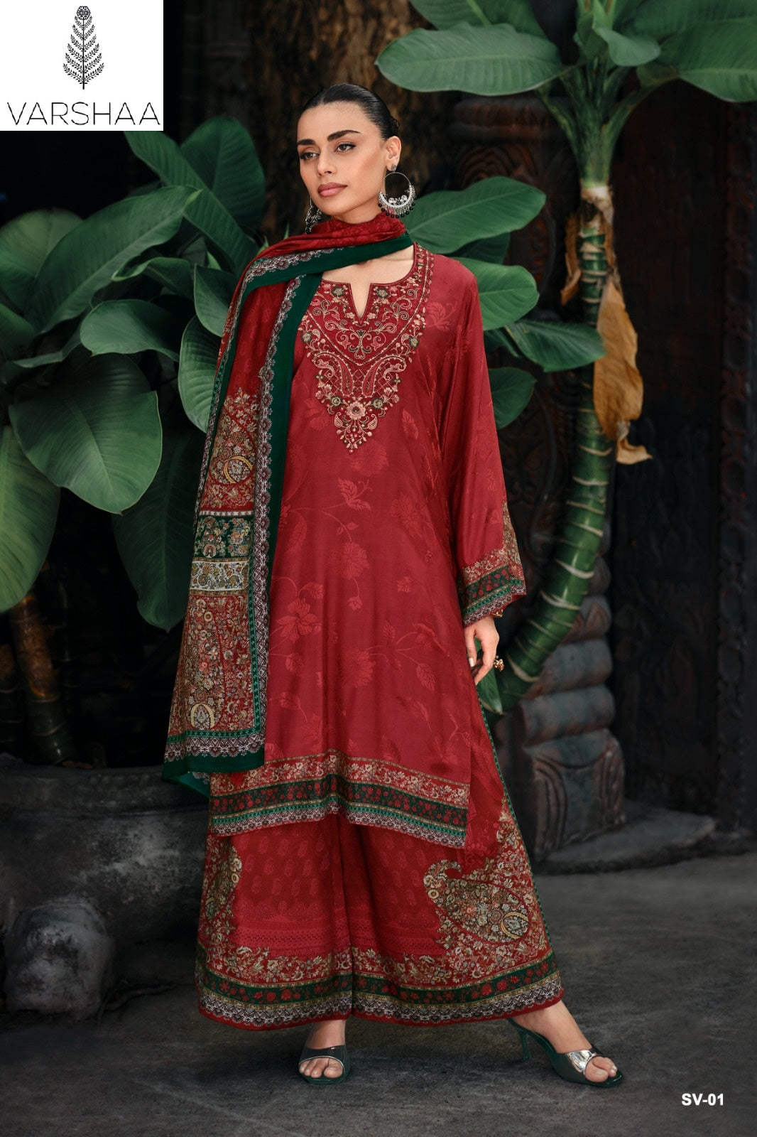 Sarv Varshaa Woven Silk Pant Style Suits Manufacturer