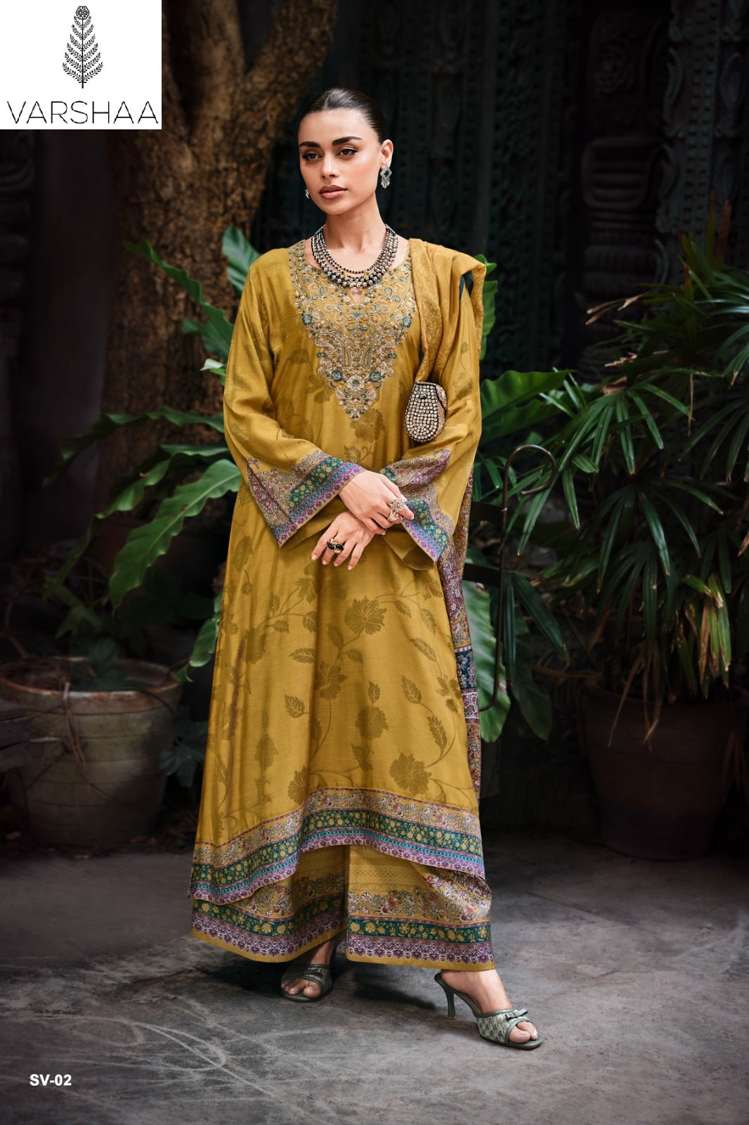 Sarv Varshaa Woven Silk Pant Style Suits Manufacturer