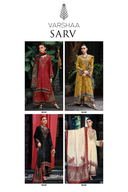 Sarv Varshaa Woven Silk Pant Style Suits Manufacturer