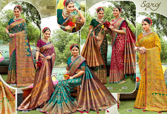 Sarvmangla Silk Saroski Vol 1 Saroj Satin Sarees Exporter India