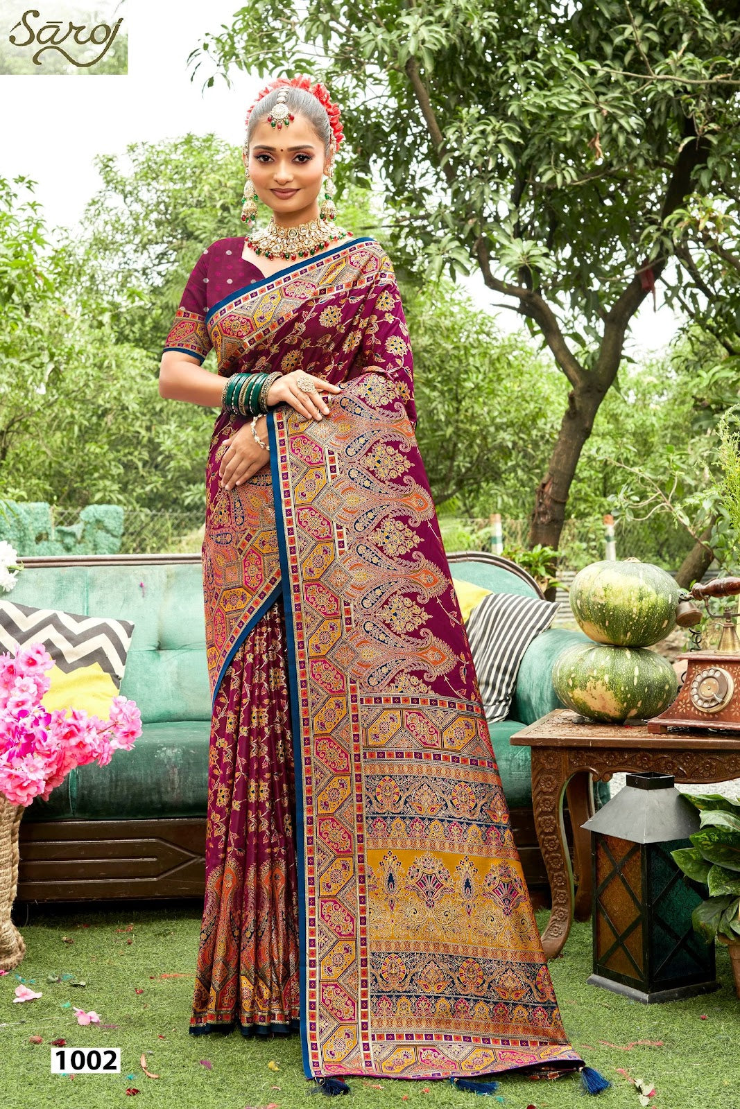 Sarvmangla Silk Saroski Vol 1 Saroj Satin Sarees Exporter India