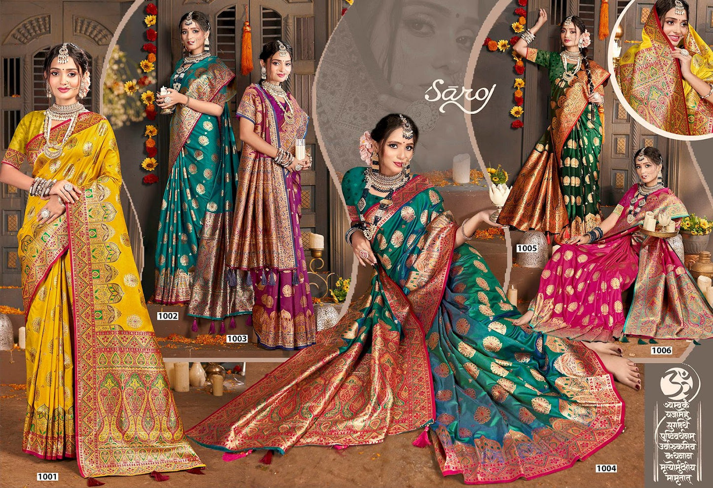 Sarvmangla Silk Saroski Vol 2 Saroj Satin Sarees Manufacturer India