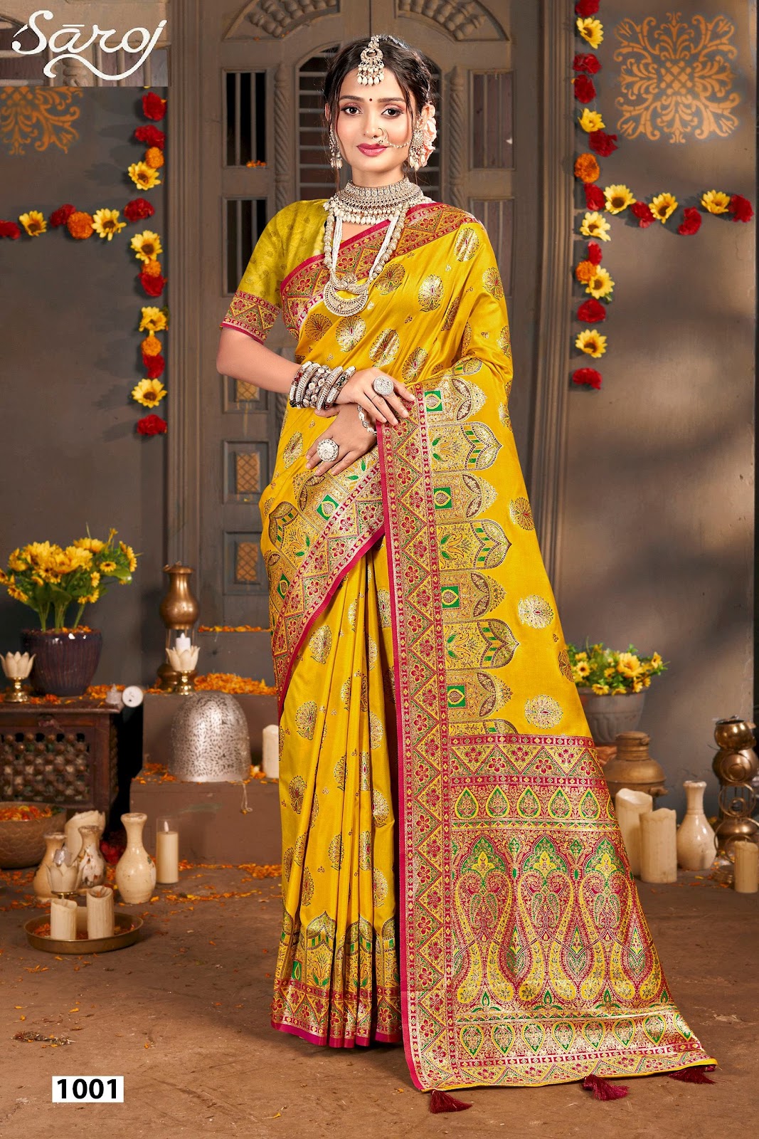 Sarvmangla Silk Saroski Vol 2 Saroj Satin Sarees Manufacturer India