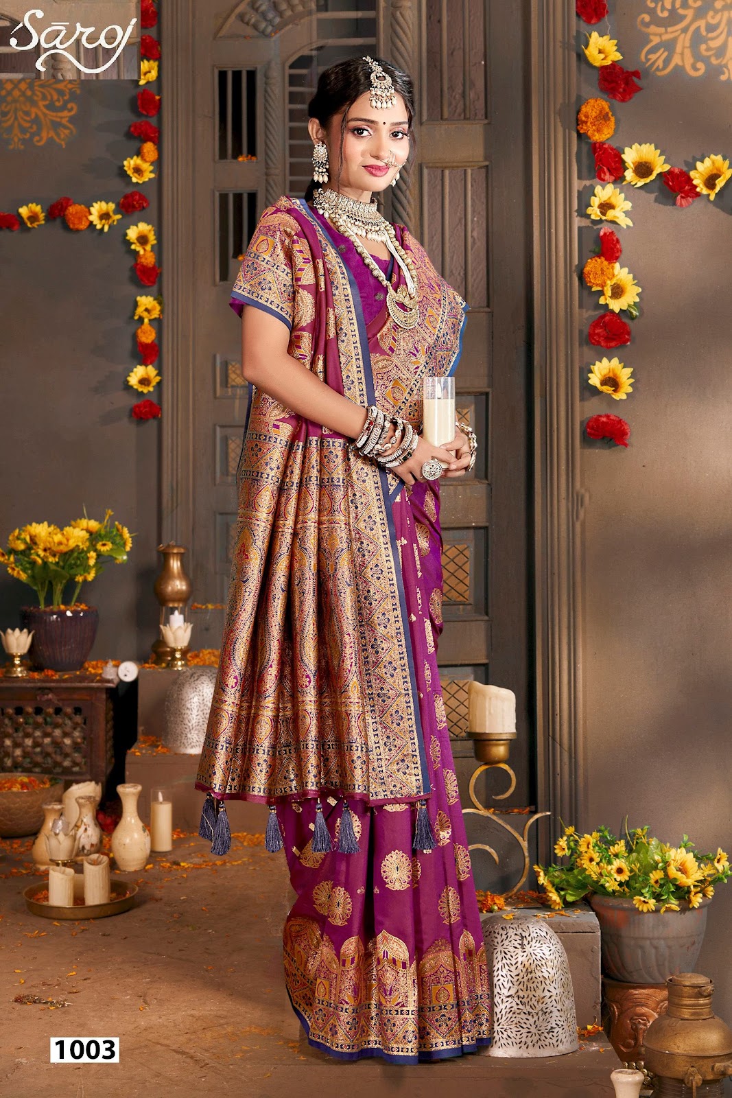 Sarvmangla Silk Saroski Vol 2 Saroj Satin Sarees Manufacturer India