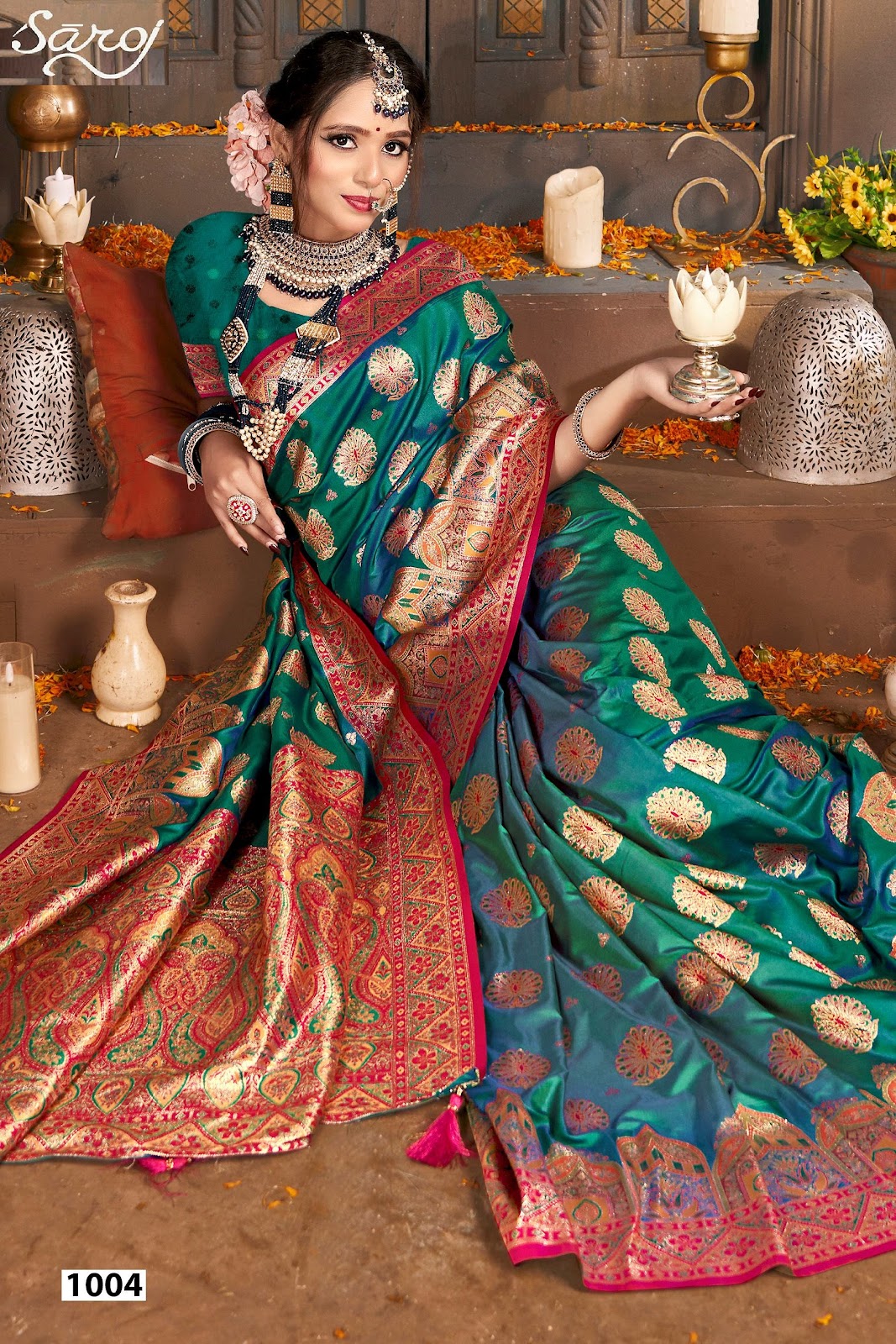 Sarvmangla Silk Saroski Vol 2 Saroj Satin Sarees Manufacturer India