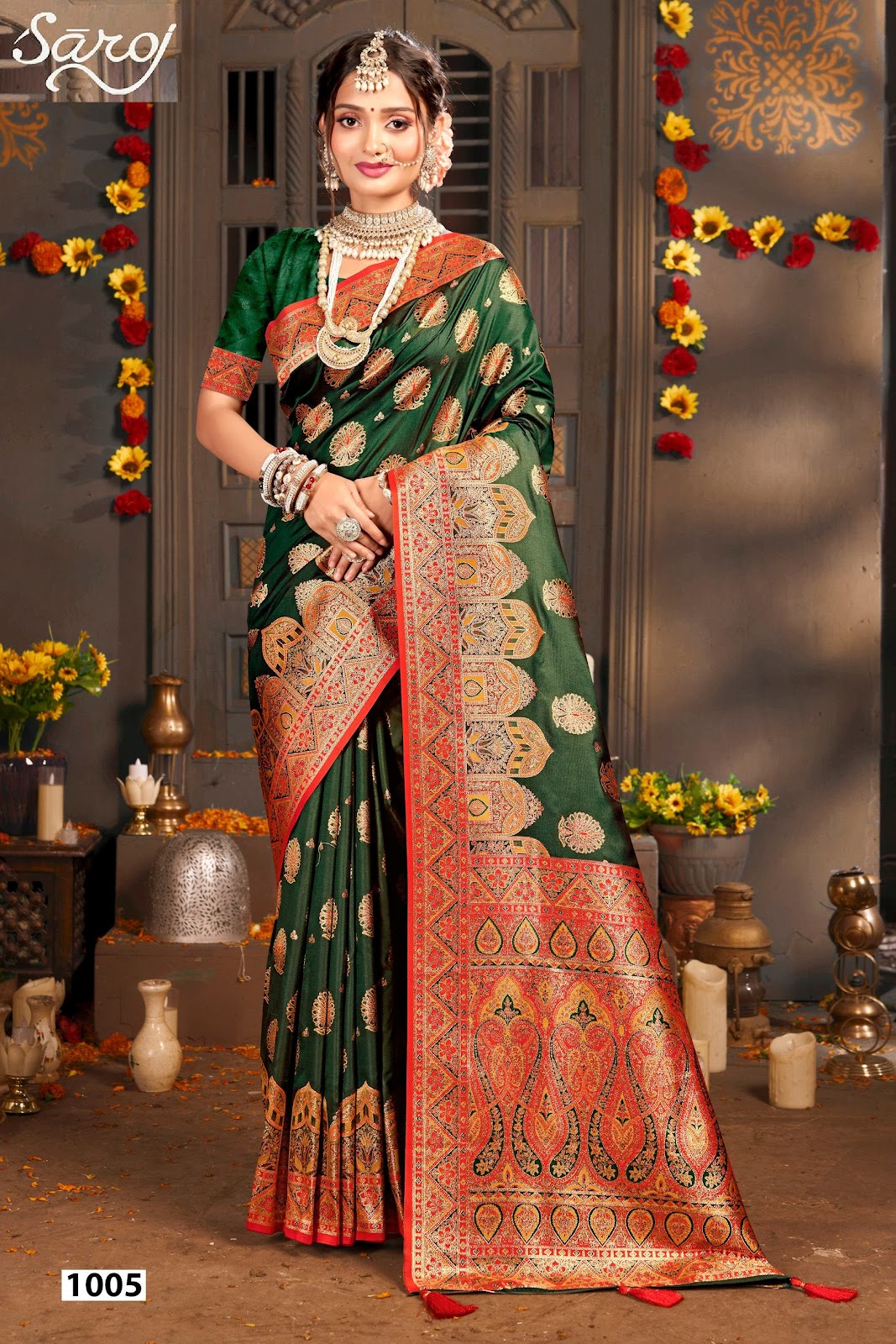Sarvmangla Silk Saroski Vol 2 Saroj Satin Sarees Manufacturer India