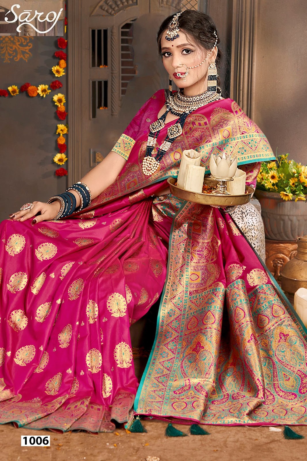 Sarvmangla Silk Saroski Vol 2 Saroj Satin Sarees Manufacturer India