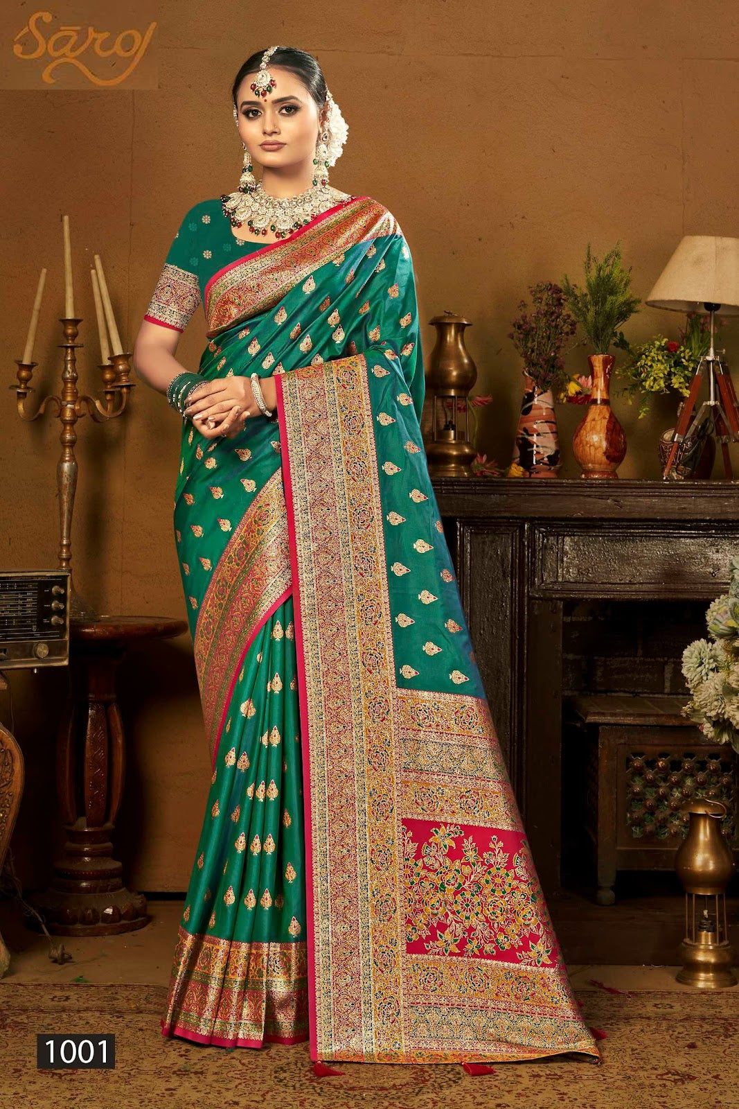 Sarvmangla Silk Saroski Vol 3 Saroj Satin Sarees Wholesale Price