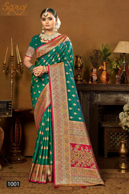Sarvmangla Silk Saroski Vol 3 Saroj Satin Sarees Wholesale Price
