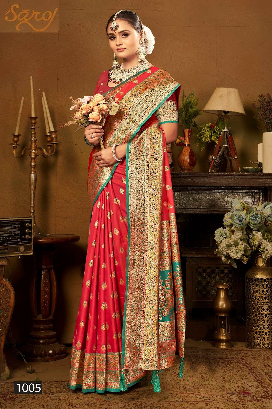 Sarvmangla Silk Saroski Vol 3 Saroj Satin Sarees Wholesale Price