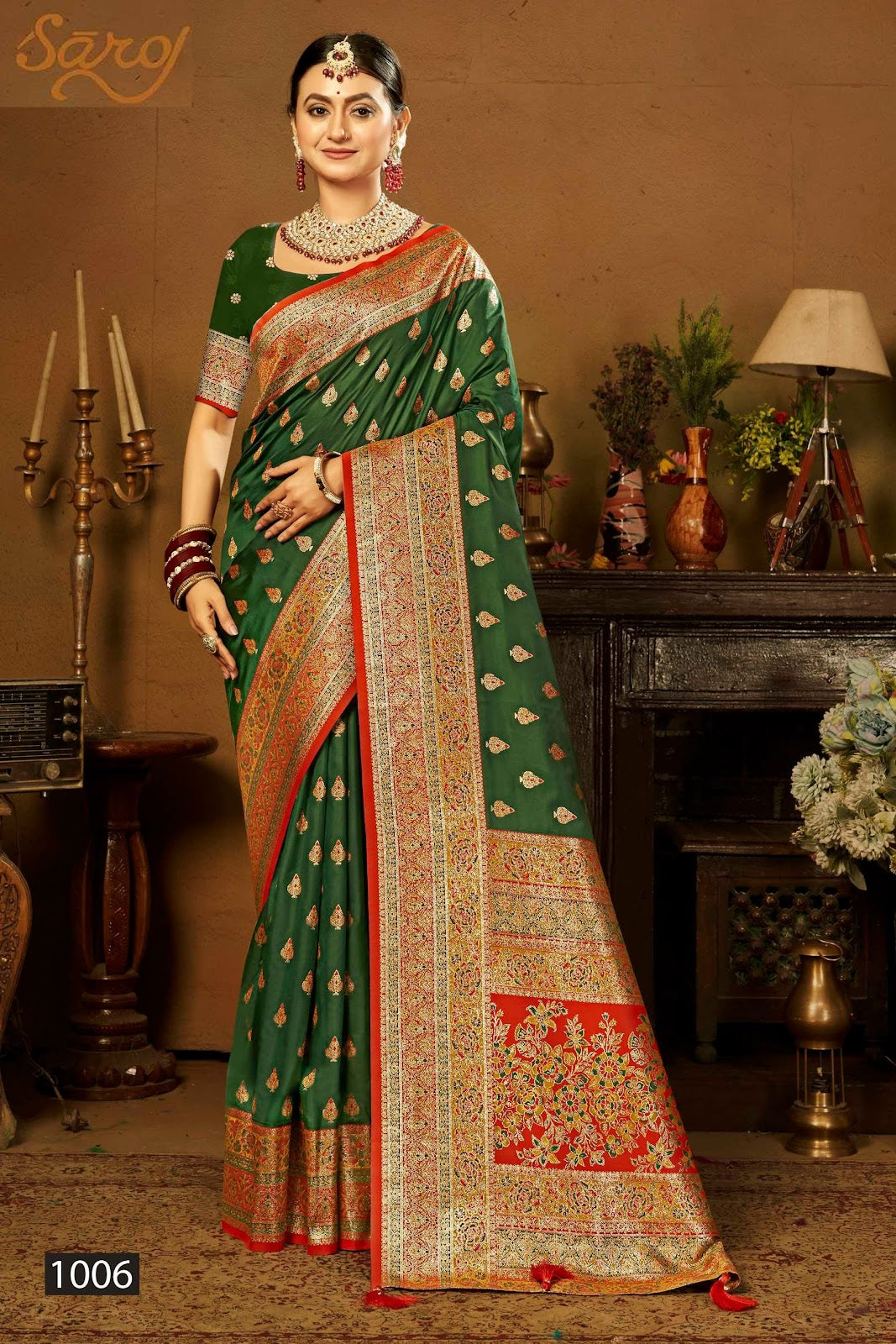 Sarvmangla Silk Saroski Vol 3 Saroj Satin Sarees Wholesale Price