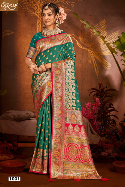 Sarvmangla Silk Saroski Vol 4 Saroj Satin Sarees Supplier India