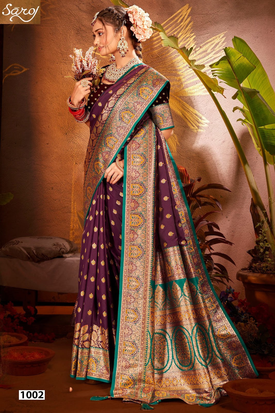 Sarvmangla Silk Saroski Vol 4 Saroj Satin Sarees Supplier India