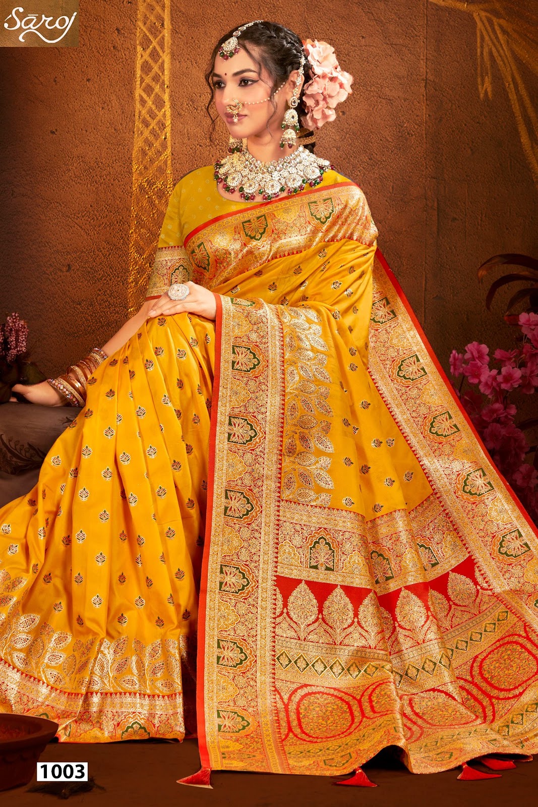 Sarvmangla Silk Saroski Vol 4 Saroj Satin Sarees Supplier India
