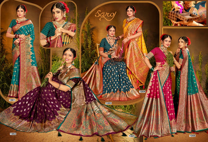 Sarvmangla Silk Saroski Vol 5 Saroj Satin Sarees Wholesale Price