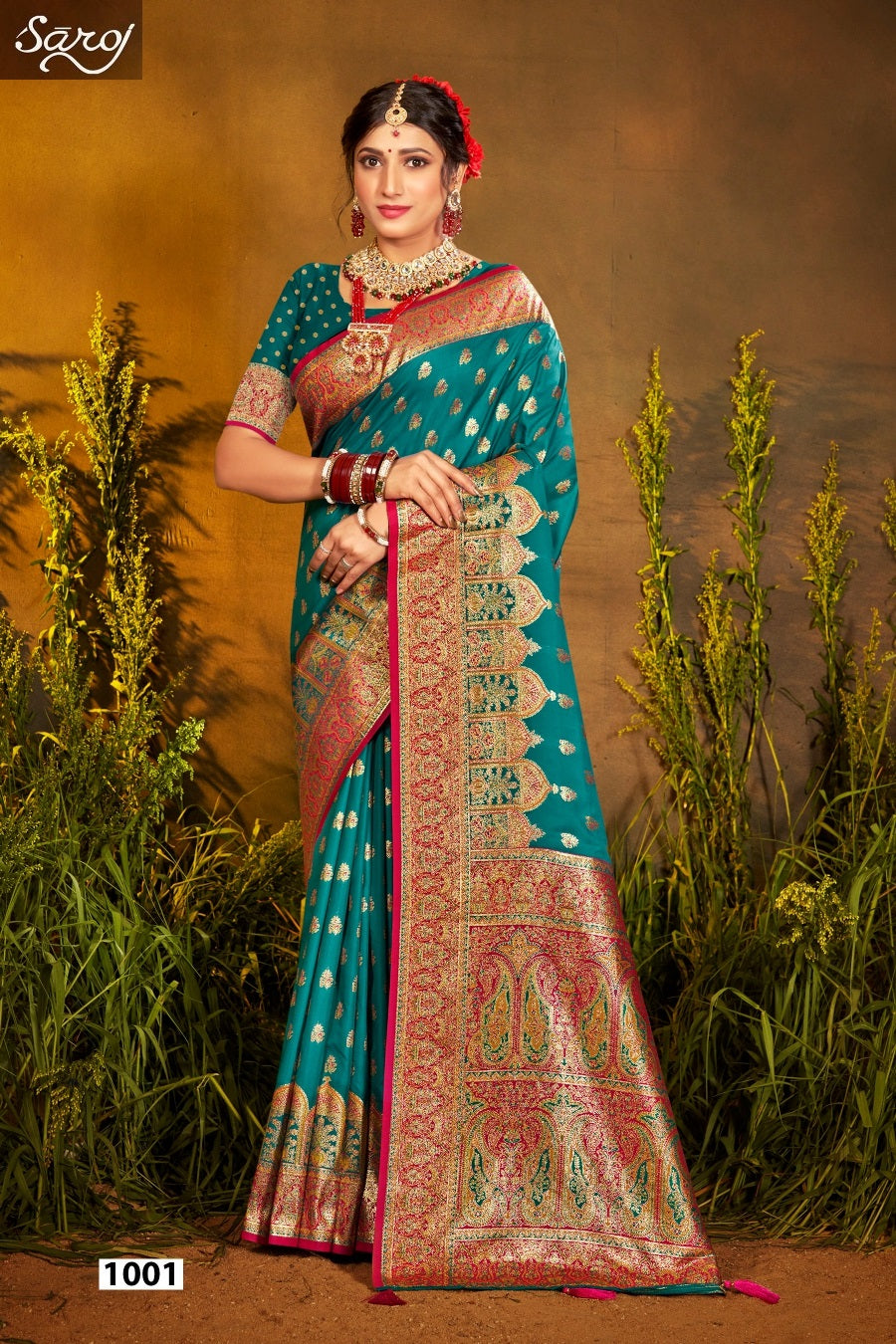 Sarvmangla Silk Saroski Vol 5 Saroj Satin Sarees Wholesale Price