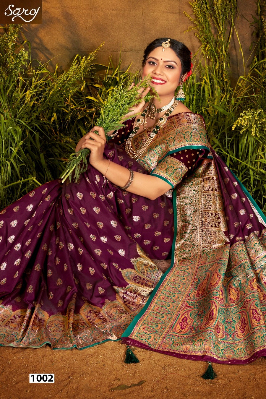 Sarvmangla Silk Saroski Vol 5 Saroj Satin Sarees Wholesale Price