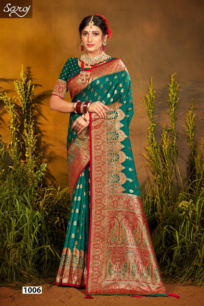 Sarvmangla Silk Saroski Vol 5 Saroj Satin Sarees Wholesale Price